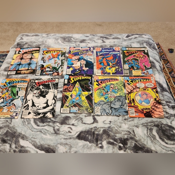 Lot Of 10 Dc Superman Comics 1980s #384 420 419 422 351 2 79 350 421 Radio Shack - Picture 1 of 5